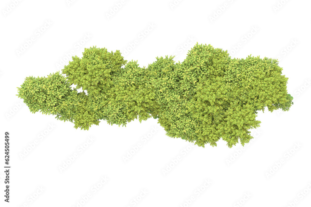 Landscape isolated on transparent background. 3d rendering - illustration Landscape isolated on transparent background. 3d rendering - illustration