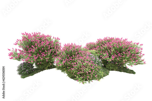 Landscape isolated on transparent background. 3d rendering - illustration