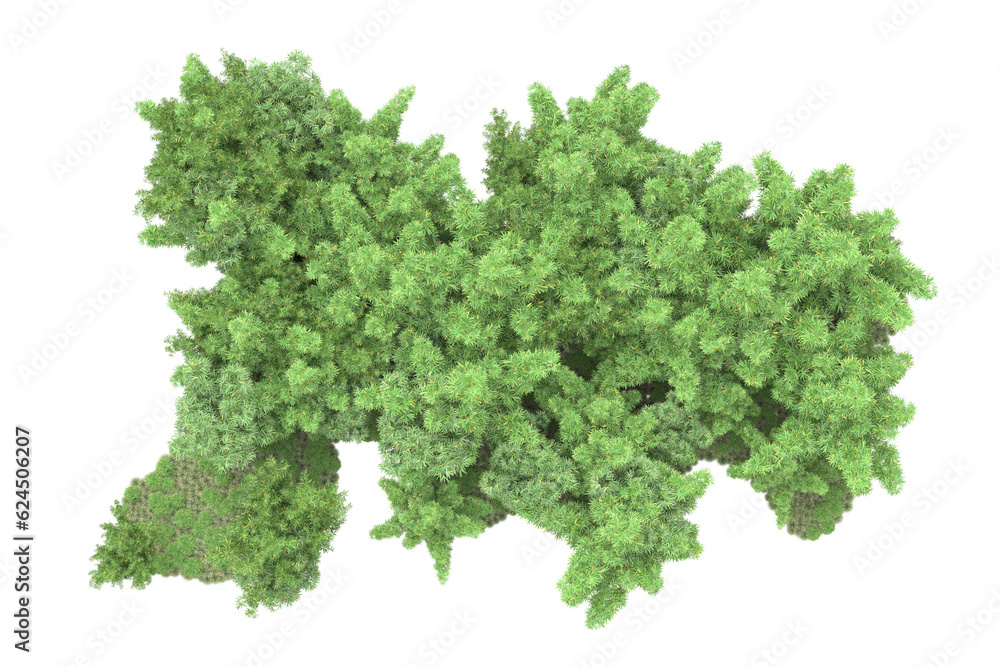 Landscape isolated on transparent background. 3d rendering - illustration Landscape isolated on transparent background. 3d rendering - illustration