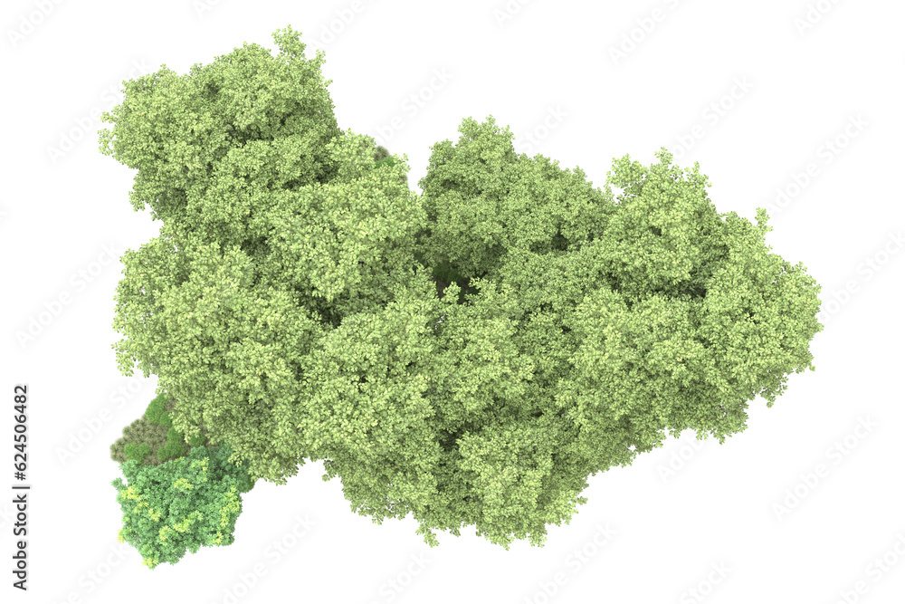 Landscape isolated on transparent background. 3d rendering - illustration Landscape isolated on transparent background. 3d rendering - illustration