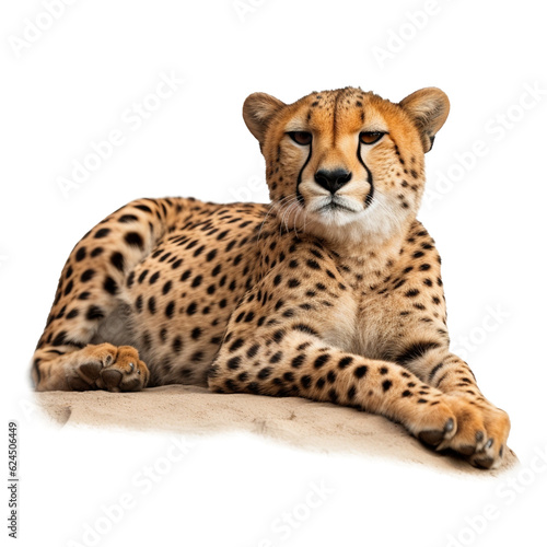 Cheetah on transparent background