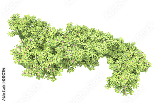 Landscape isolated on transparent background. 3d rendering - illustration