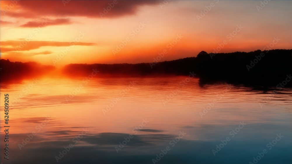 A Beautiful Sunset On The Lake