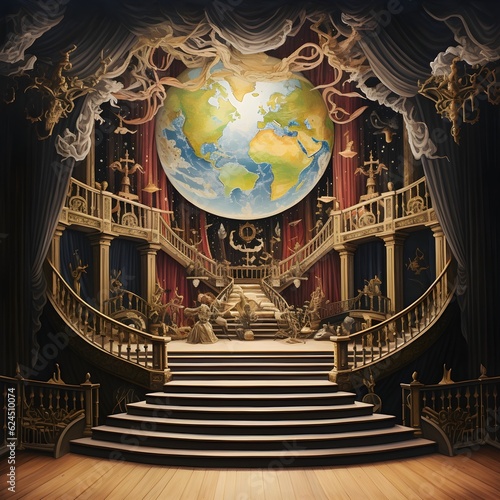 Fototapet The image embodies the phrase all the world's a stage as it portrays the essen