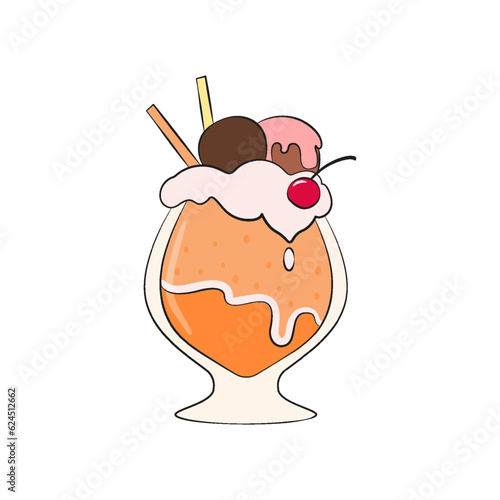 Milkshake vector illustration. Cartoon isolated glass cup with milk drink. Cocktail dessert with strawberry cream. Milk shake cartoon