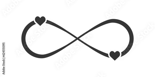 Infinity Heart Love Isolated Vector Icon Illustration