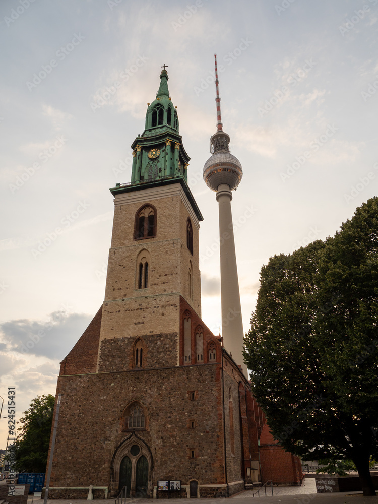 Church in the center of Berlin. Church close-up. Church in the center of Berlin. Church close-up.
