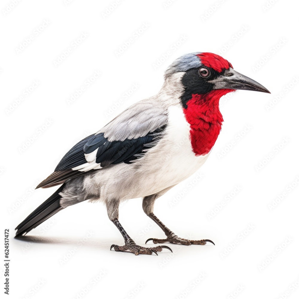 Common pauraque bird isolated on white. Generative AI Common pauraque bird isolated on white. Generative AI