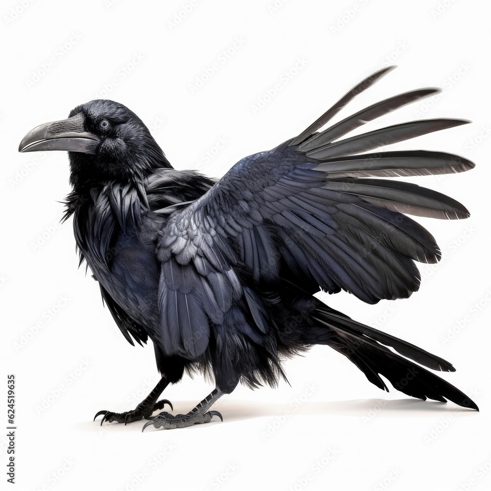 Groove-billed ani bird isolated on white. Generative AI Groove-billed ani bird isolated on white. Generative AI