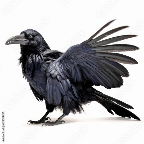 Groove-billed ani bird isolated on white. Generative AI