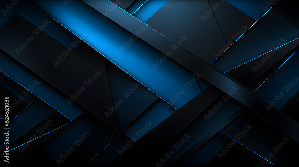 custom made wallpaper toronto digitalBlack blue abstract modern background for design. Dark. Geometric shape. 3d effect. Diagonal lines, stripes. Triangles. Gradient. Light, glow. Metallic sheen. Minimal. Web banner.
