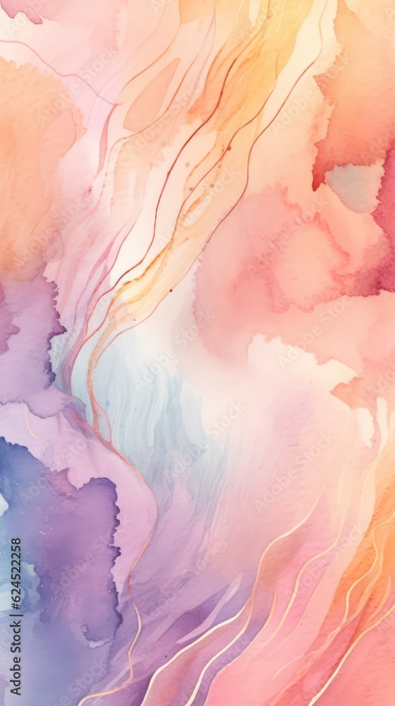 Abstract Watercolor Painting Wallpaper for iPhone AI Generated