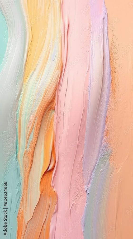 Ethereal Brushstroke: Pastel Abstract Background AI Generated