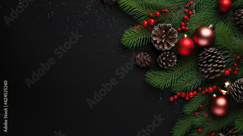 Christmas Holiday Background. Illustration AI Generative.