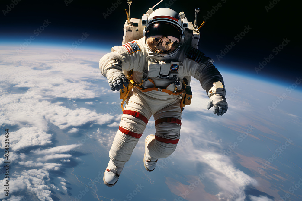 Astronaut in the space