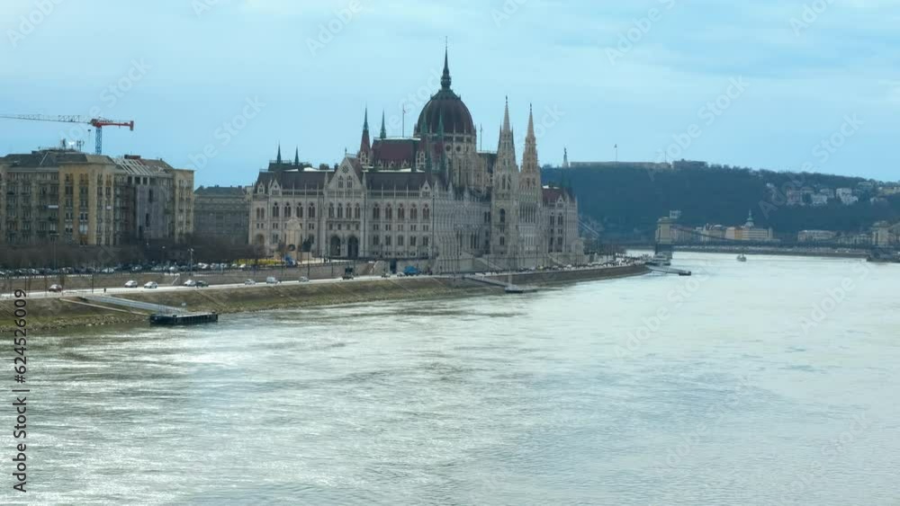 View of the Budapest Parliament from the Danube Bridge View of the Budapest Parliament from the Danube Bridge