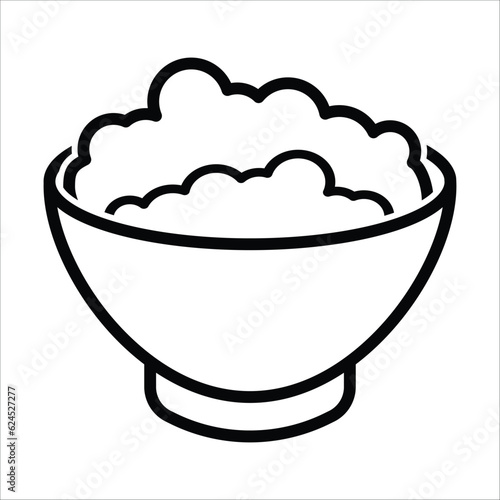 rice bowl icon vector design template