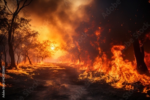 Devastating Forest Fire with Billowing Smoke AI Generated © AlexandraRooss