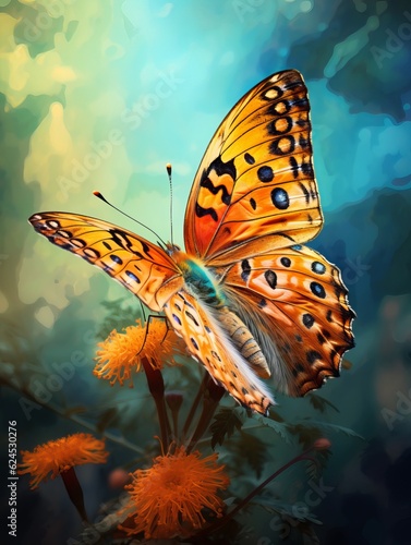 Butterfly impressionist art realistic: