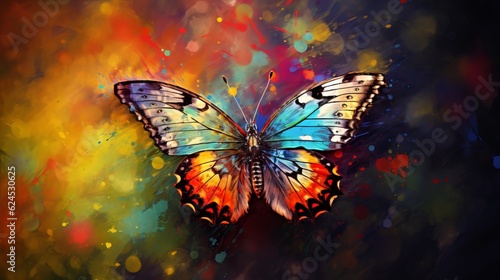 Butterfly impressionist art realistic: