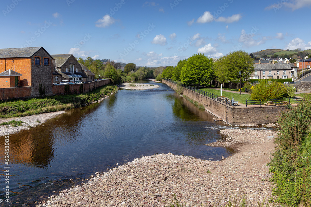 The River Usk at the market town of Brecon in Powys, Wales. The River Usk at the market town of Brecon in Powys, Wales.