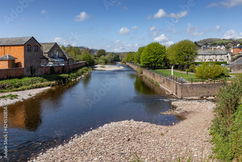 The River Usk at the market town of Brecon in Powys, Wales. photo