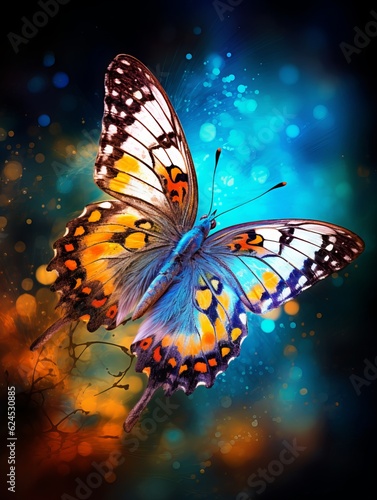 Butterfly impressionist art realistic:
