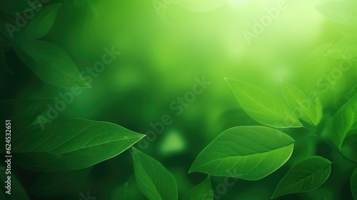 Green leaves eco-friendly background with place for text. Concept of ecology and healthy environment