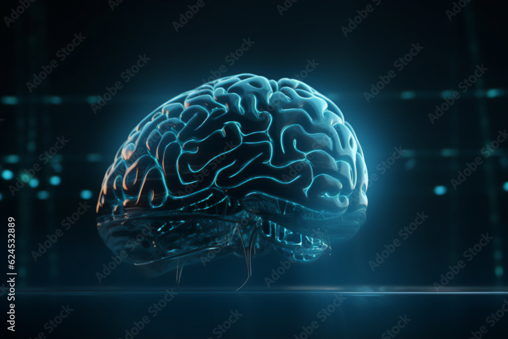 3d rendered illustration of human brain 3d rendered illustration of human brain