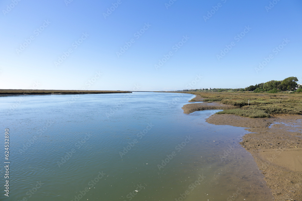 The swamp and wetlands in Tavira, Portugal