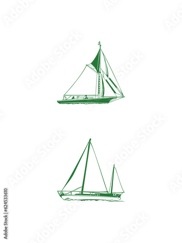 green ship icon design