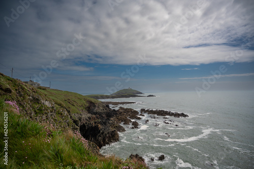 View of the Ballycotton Light House from cliffs. © Zbignev