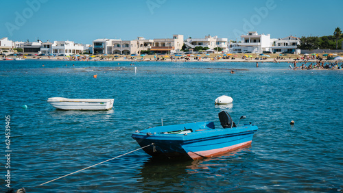 Italy Mediterranean sea with boats