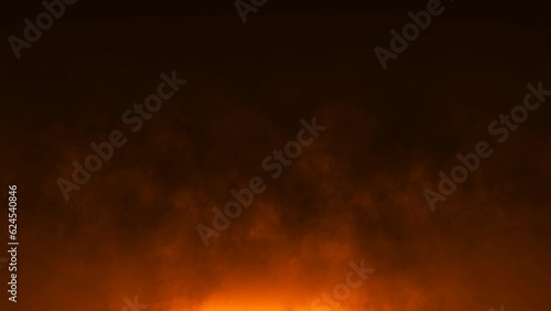 Animated background with fire in the dark