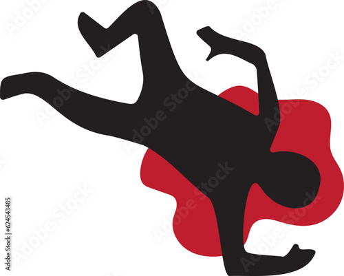Crime scene, Murder, death people icon.
