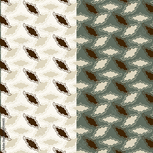 illustration of frame pattern with tropic leaf texture