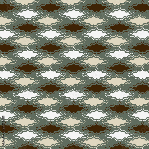 illustration of frame pattern with tropic leaf texture