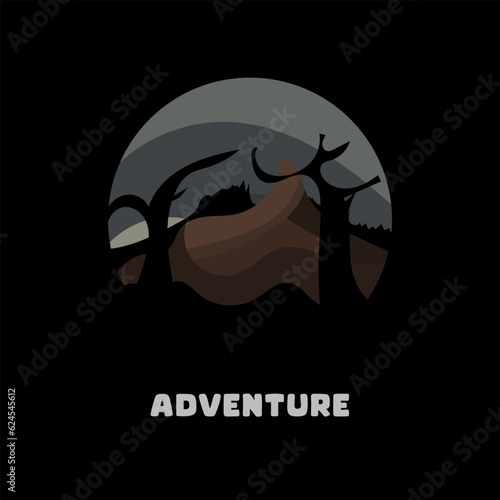 panoramic adventure  logo design illustration