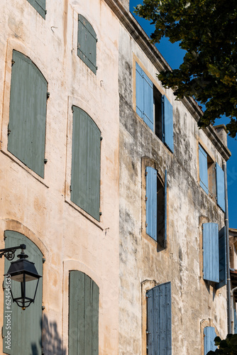 View on old streets and houses in ancient french town Arles, touristic destination Roman ruines, Bouches-du-Rhone