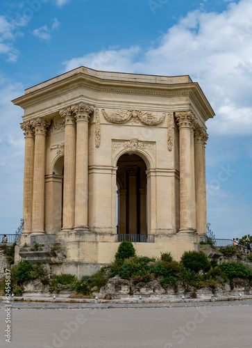 Walking in old central part of Montpellier city, France