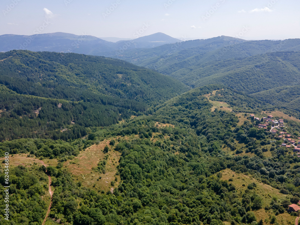 Fototapeta premium Landscape of Erul mountain near Kamenititsa peak, Bulgaria