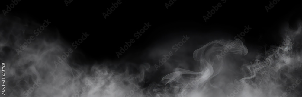 Smoke on black background. Generative AI Smoke on black background. Generative AI