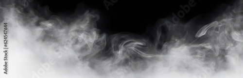 Smoke on black background. Generative AI
