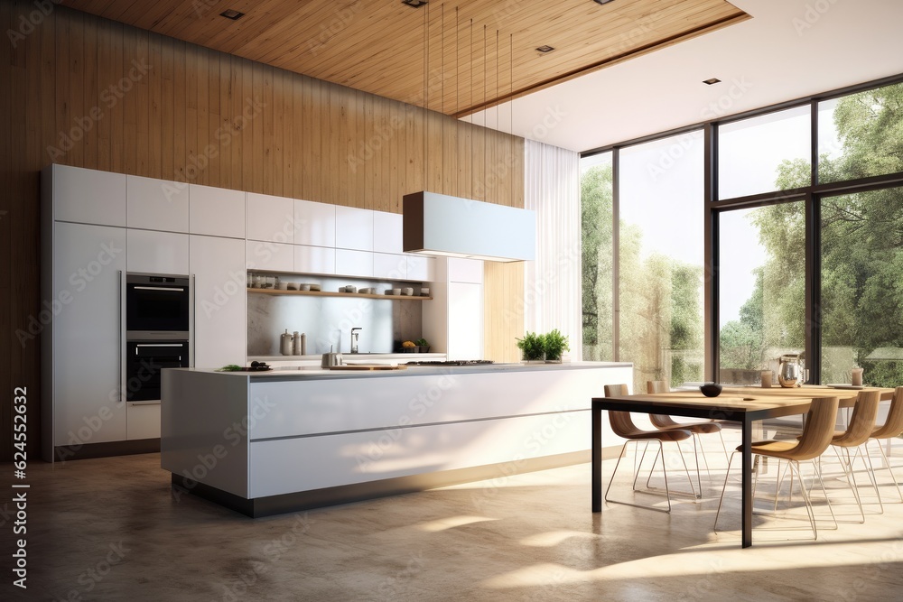White and wooden kitchen White and wooden kitchen