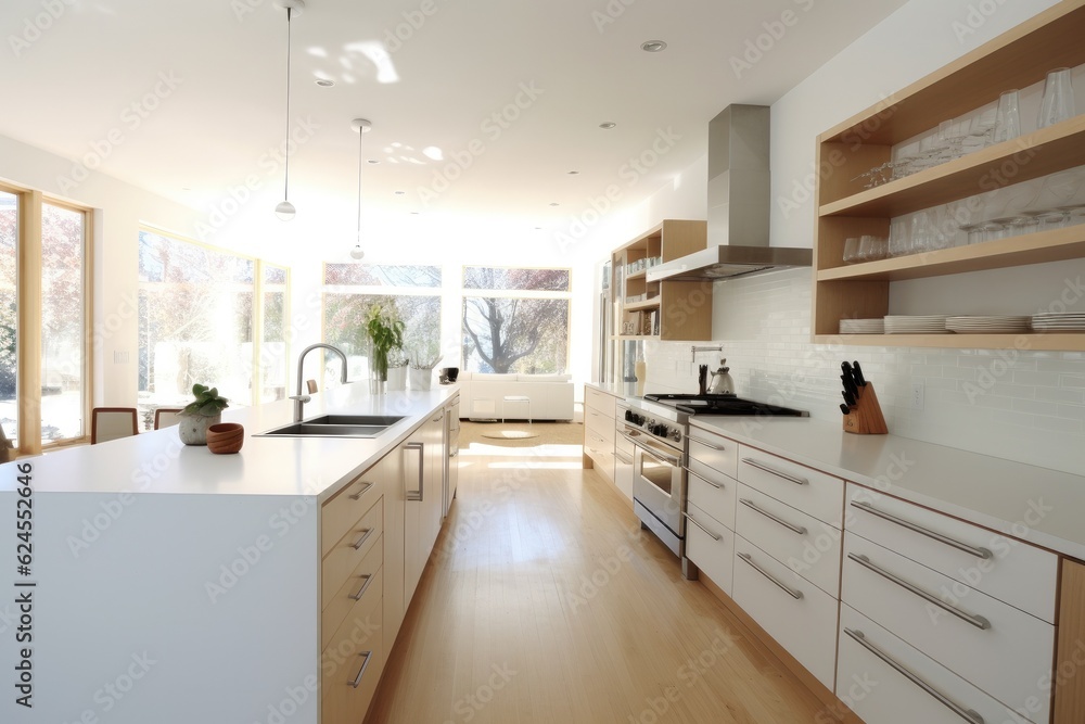 White and wooden kitchen