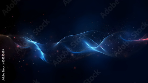 vibrant high speed glowing light lines on black background  generative ai 