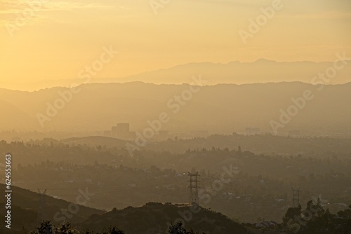 Wallpaper Mural Sunset from the Santa Monica Mountains in Los Angeles Torontodigital.ca