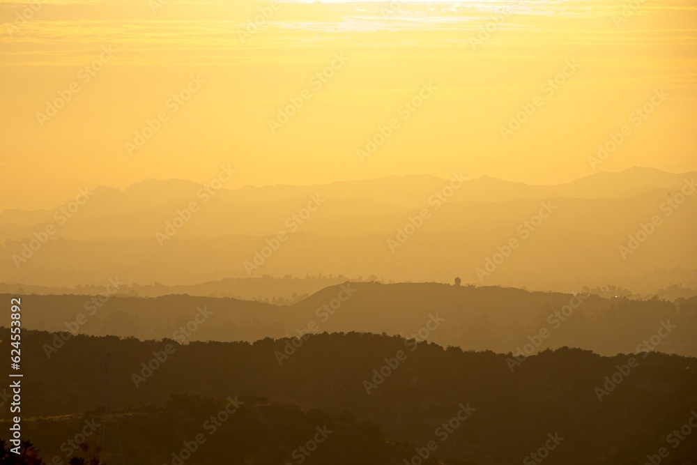 Sunset from the Santa Monica Mountains in Los Angeles