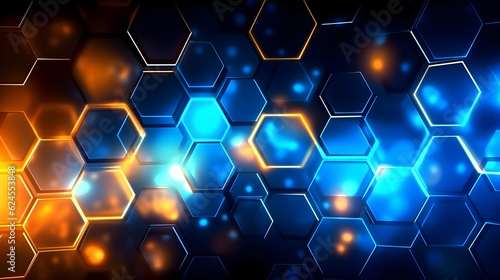 Colorful Modern Hexagons: A Vibrant 3D Background with Artistic Texture