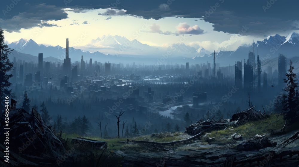 Fototapeta premium Open World Environment Game Art